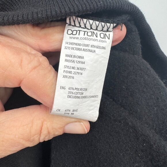 Among Equals Pull Over Men size Large L Black half zipper sides sweatshirt top - Picture 7 of 11